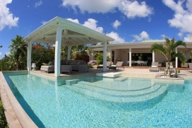 Villa Kiwi - 3 bedrooms, 3 bathrooms - sleeps 6 Kiwi is a comfortable, contemporary style 3 bedroom villa with views west to the Caribbean Sea and sunset. Located in the exclusive community of Terres Basses, Kiwi is fully air conditioned and off, Terres Basses